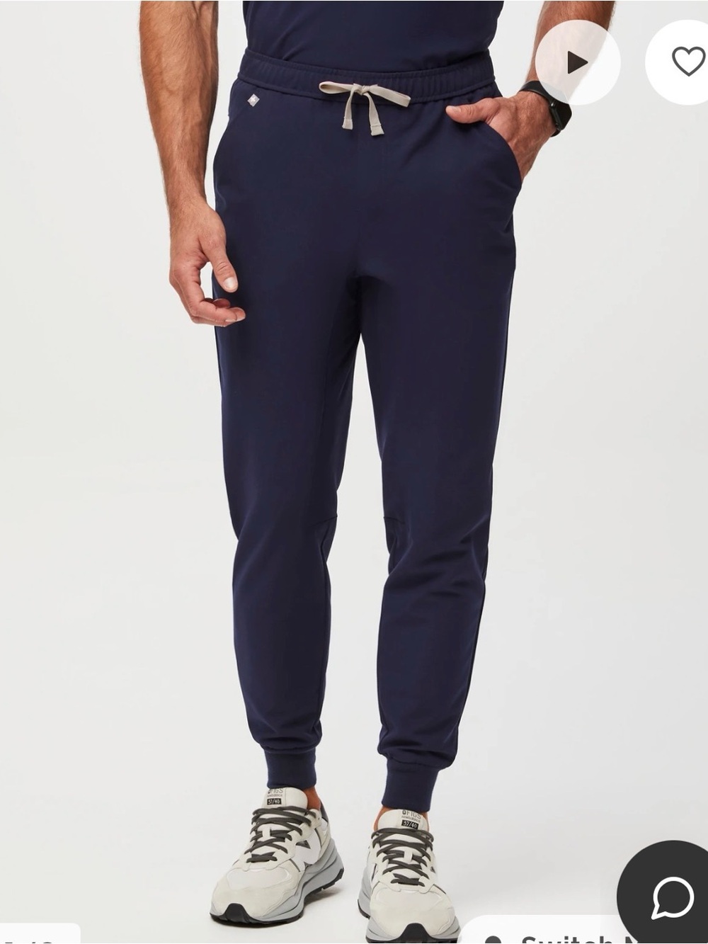Figs Men’s Tansen Navy Blue Drawstring Jogger Scrubs